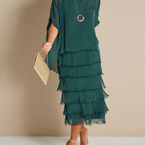 Straight temperament chiffon temperament women's dress