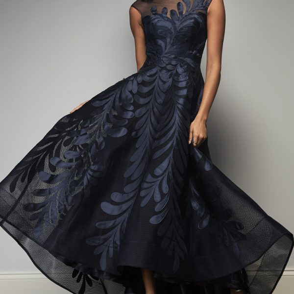 Round Neck Sleeveless Mesh Midi Dress