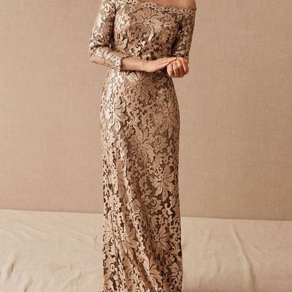 One-shoulder lace hollow temperament women's dress