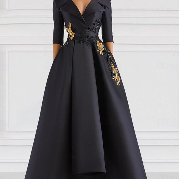 Lapel Solid Color Maxi Dress