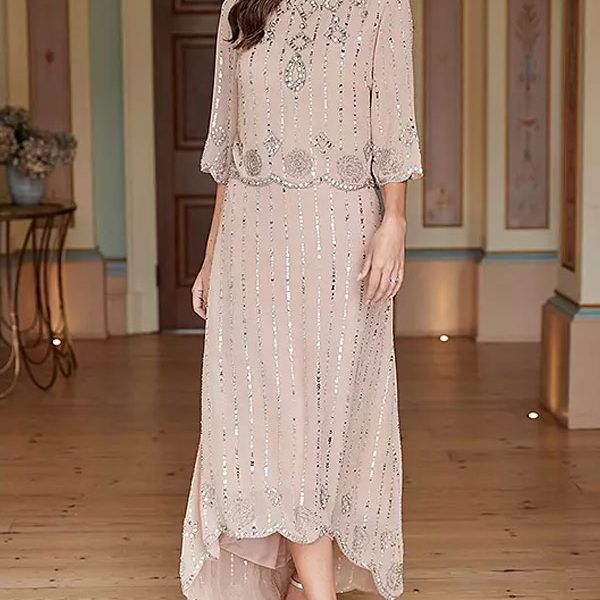 Sequined Elegant Sophisticated Ladies Dress